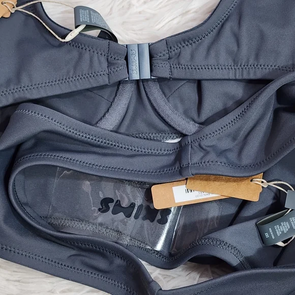 2pcs SKIMS SHAPING SWIM UNLINED UNDERWIRE & SWIM MID COVERAGE BOTTOMS/ XXS/NWT - Picture 12 of 15